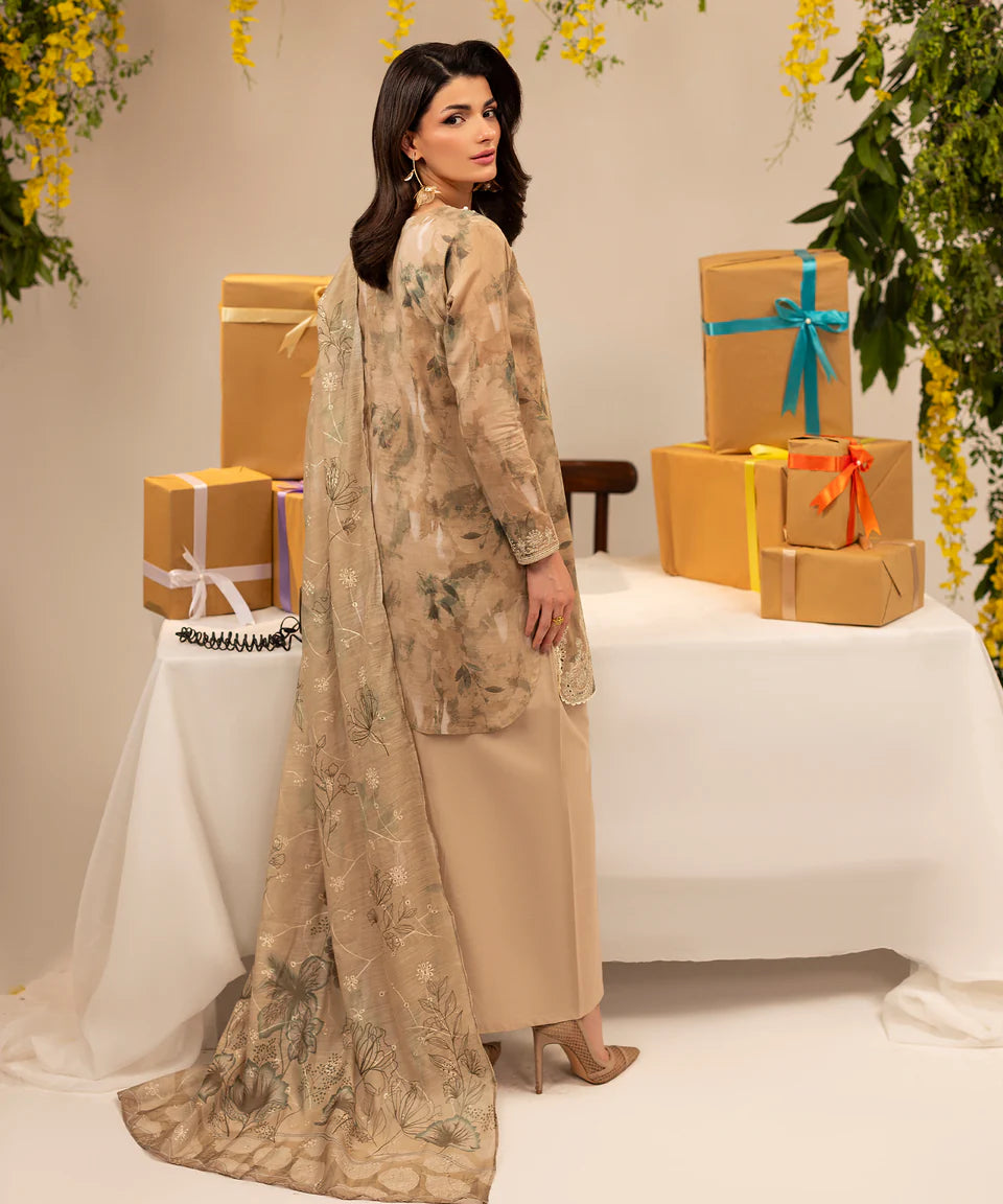 3PC Universal Embroidered Lawn - 270