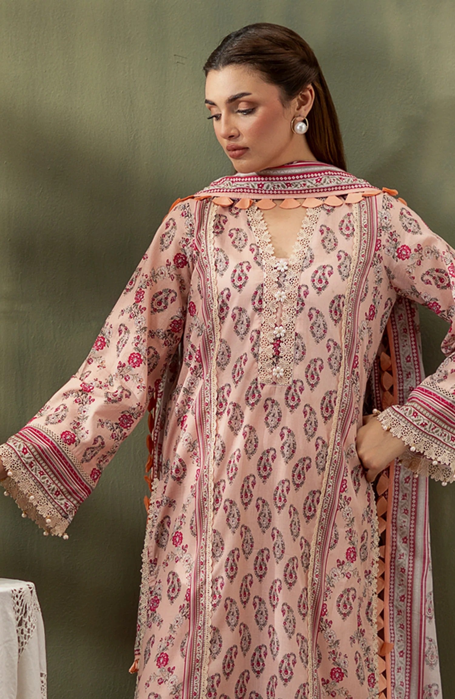Mausummery Digital Printed Lawn Unstitched 3 Piece Suit - 09 Gul-e-Kanwal - MU25SPN - Pink - Spring Summer Collection
