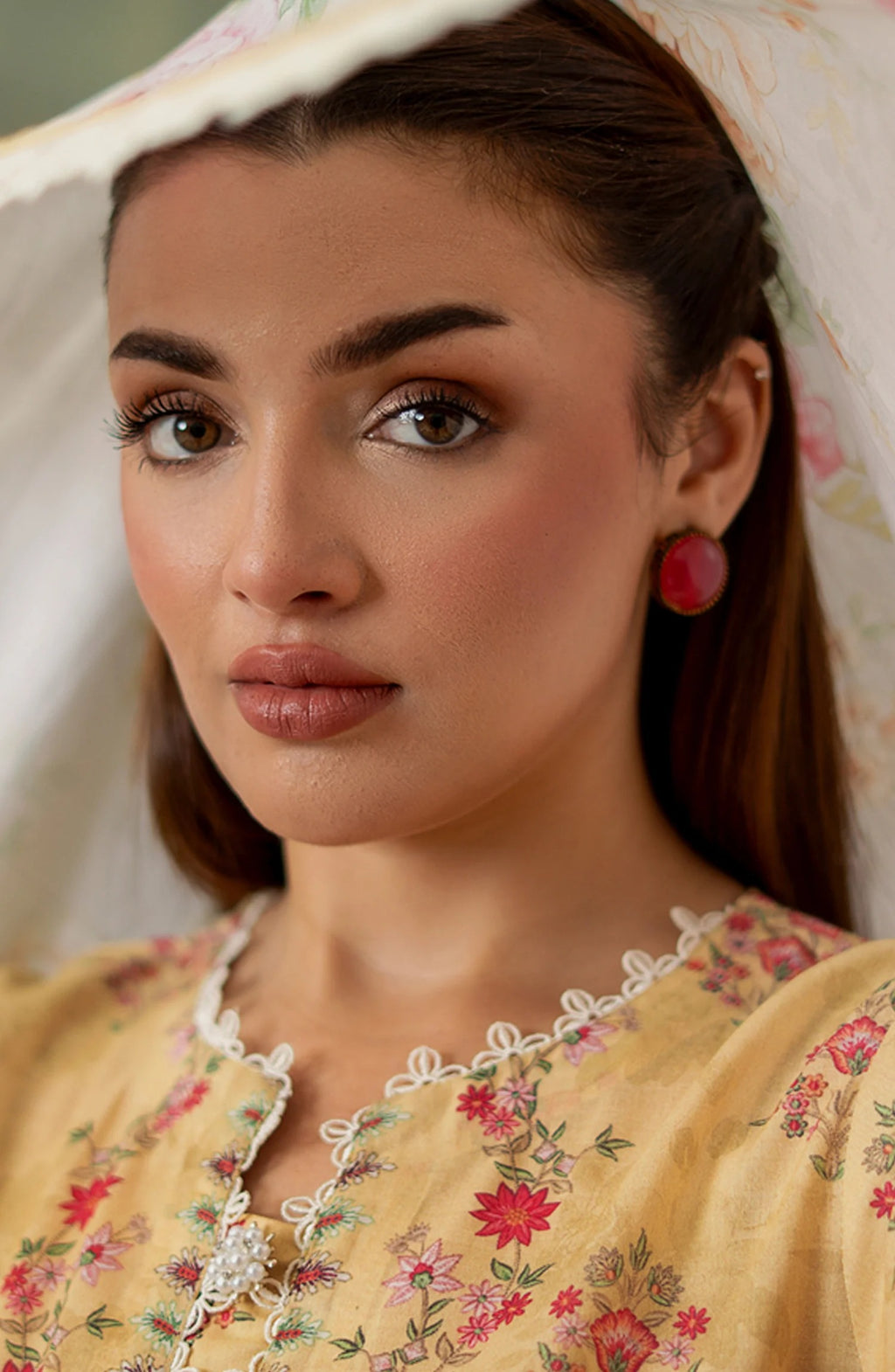 Mausummery Digital Printed Lawn Unstitched 3 Piece Suit - 06 Gul-e-Nargis - MU25SPN - Yellow - Spring Summer Collection