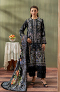 Mausummery Digital Printed Lawn Unstitched 3 Piece Suit - 08 Gul e nargis - MU25SPN - Black - Spring Summer Collection