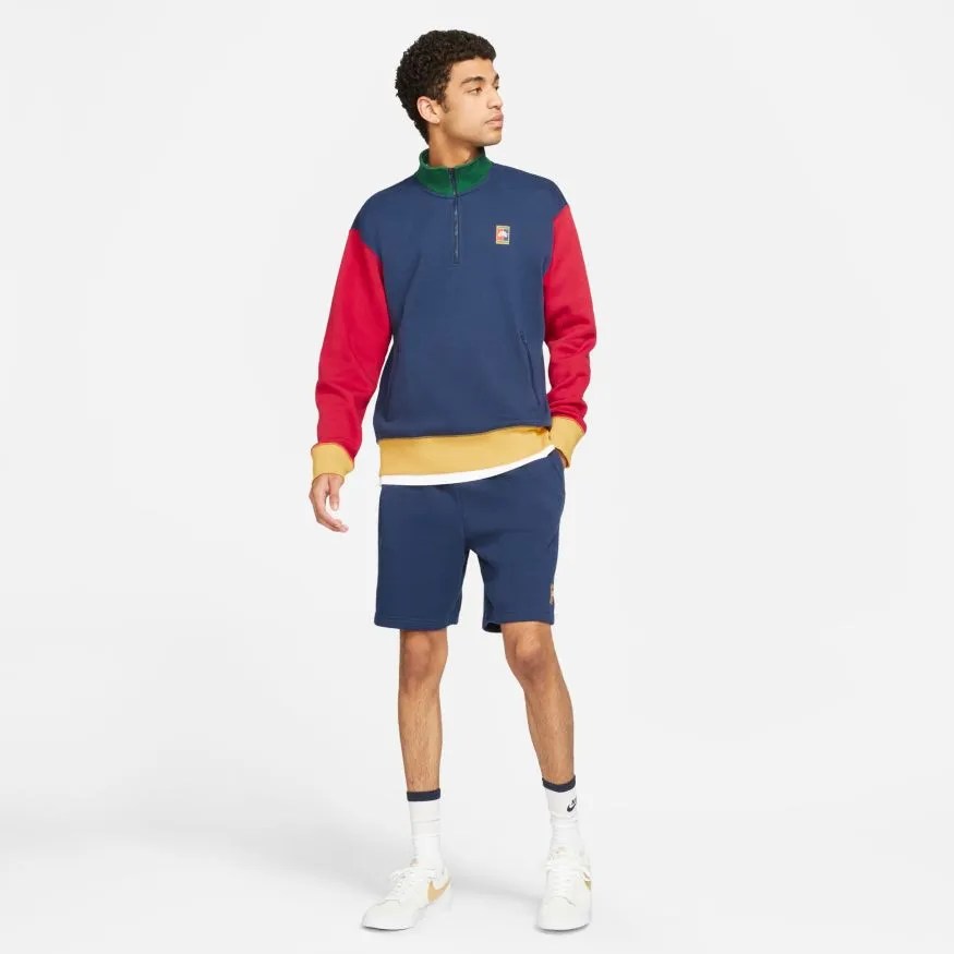 1/2 Zip Crew (Midnight Navy/Gym Red/Pollen)