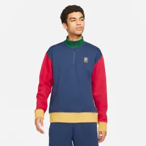 1/2 Zip Crew (Midnight Navy/Gym Red/Pollen)