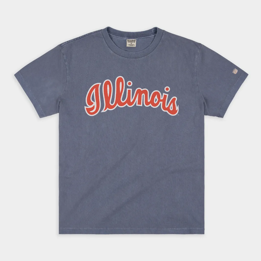 1970s Illinois Basketball Script Vintage Heavyweight Tee