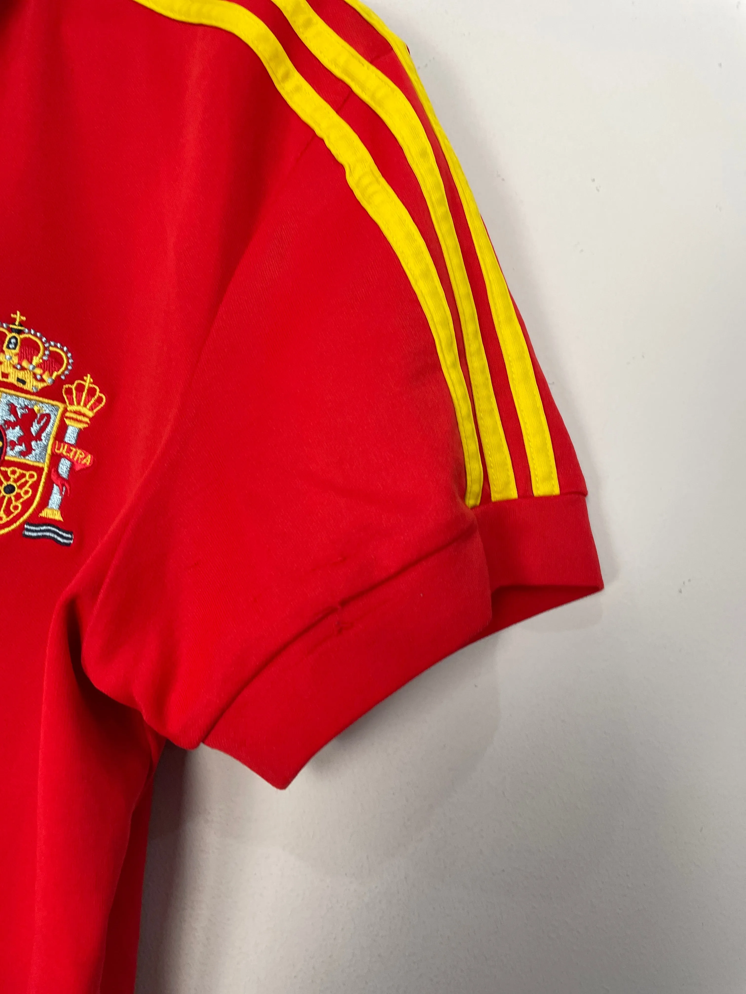 1982 SPAIN #10 *RE-ISSUE* HOME SHIRT (L) ADIDAS