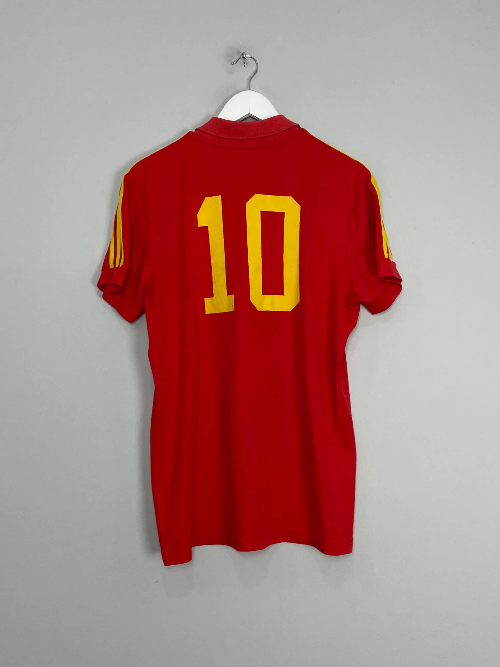 1982 SPAIN #10 *RE-ISSUE* HOME SHIRT (L) ADIDAS