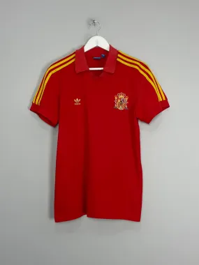 1982 SPAIN #10 *RE-ISSUE* HOME SHIRT (L) ADIDAS