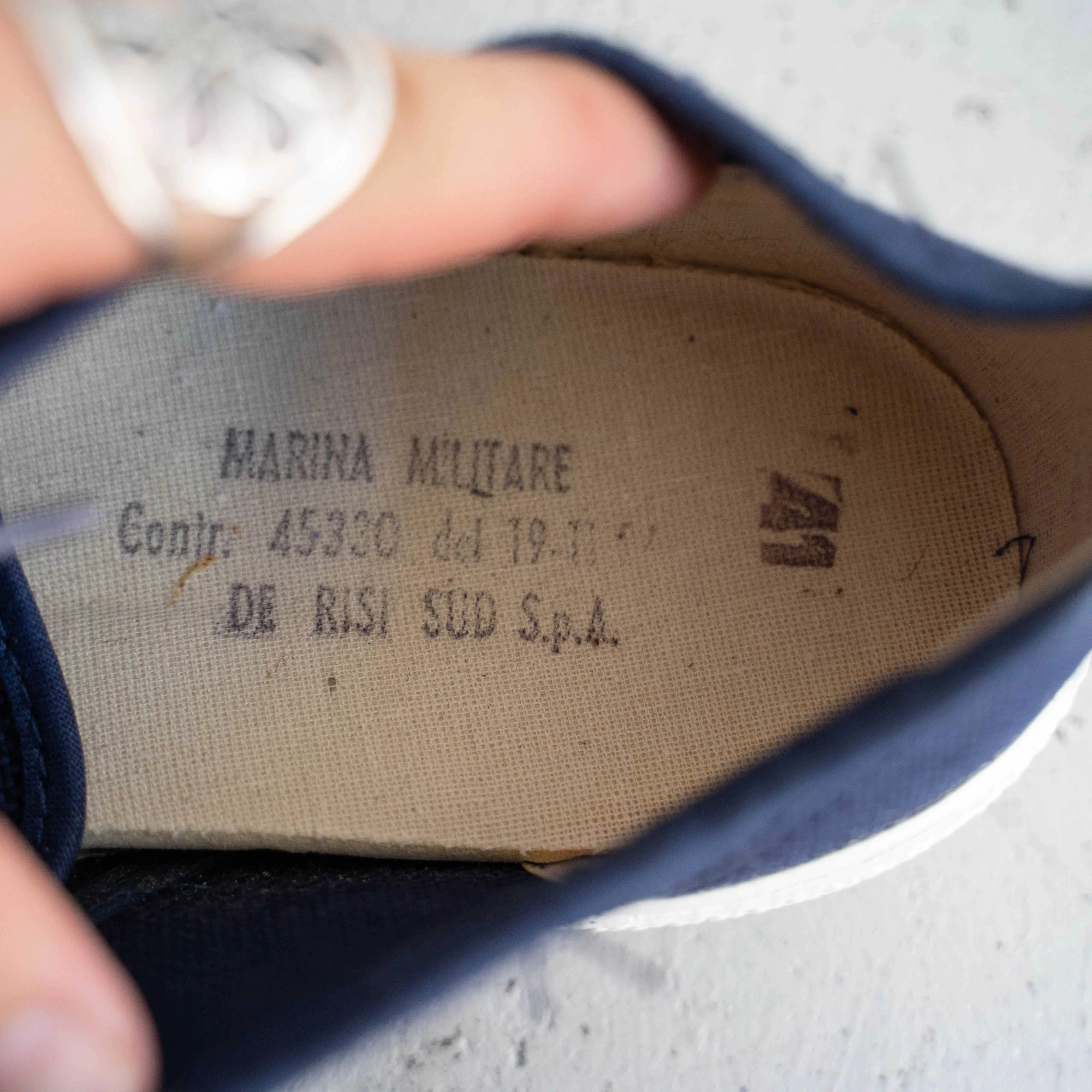 1990-00s Italian military Navy deck shoes 'dead stock'