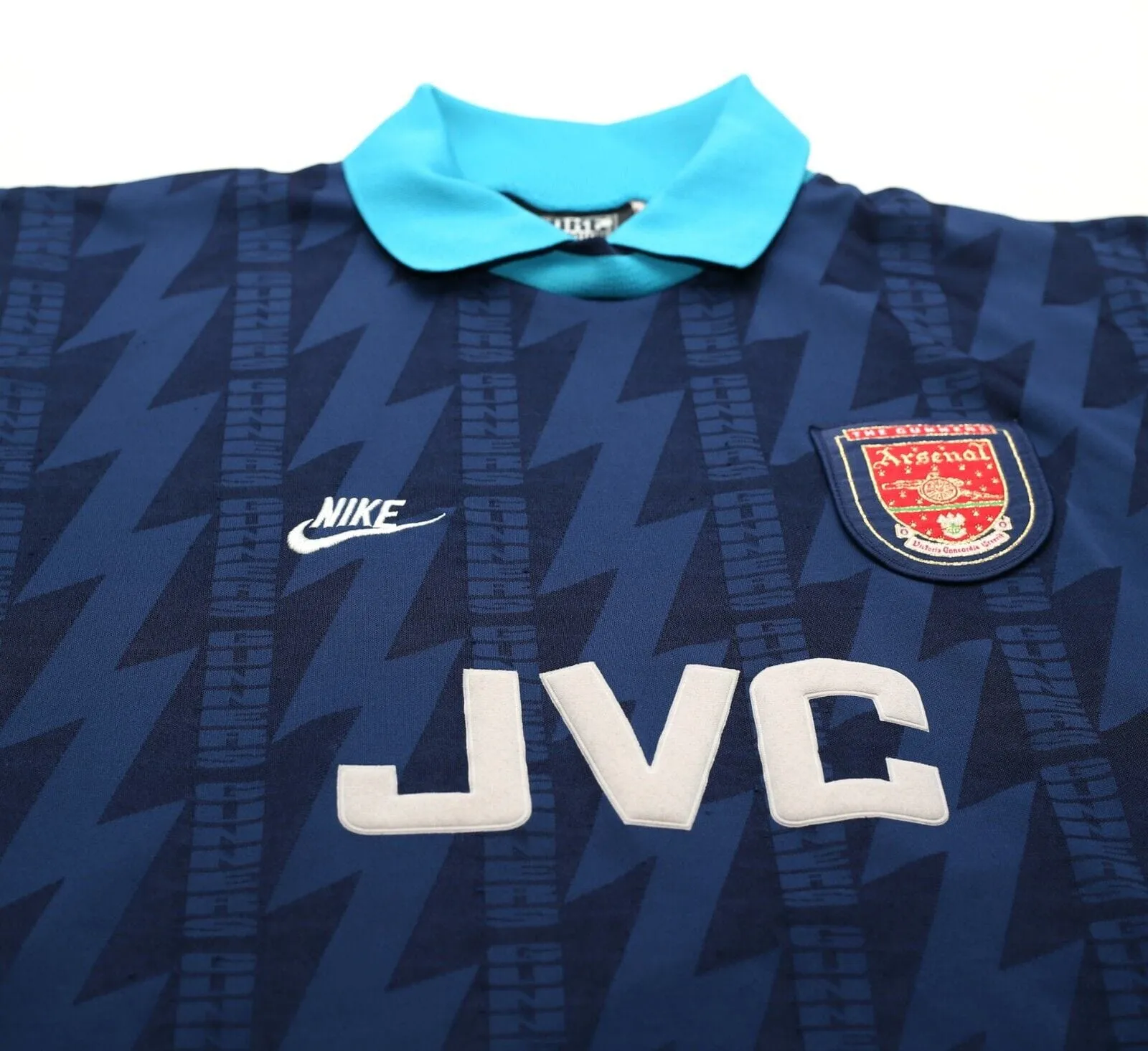 1994/95 WRIGHT #8 Arsenal Vintage Nike Away Football Shirt (L)