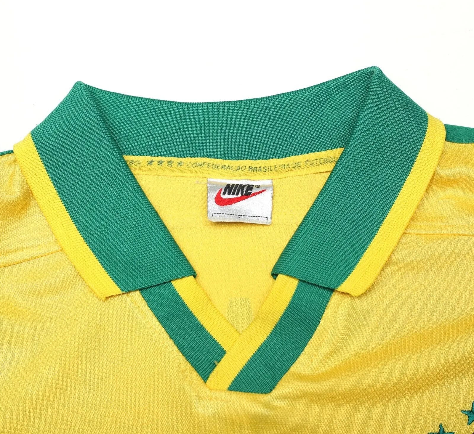 1997/98 RONALDO #9 Brazil Vintage Nike Home Football Shirt (L) Le Tournoi