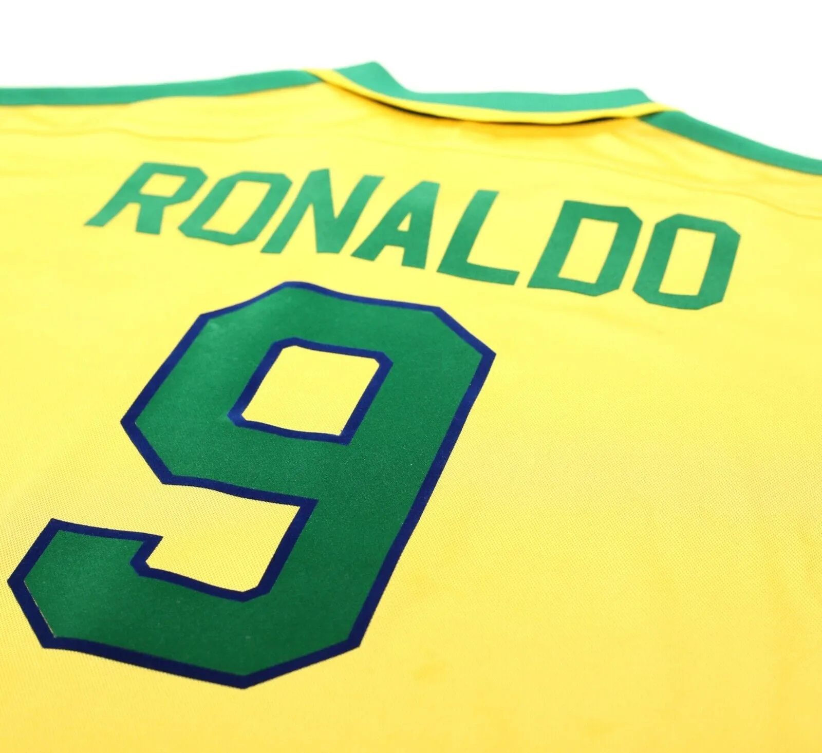 1997/98 RONALDO #9 Brazil Vintage Nike Home Football Shirt (L) Le Tournoi