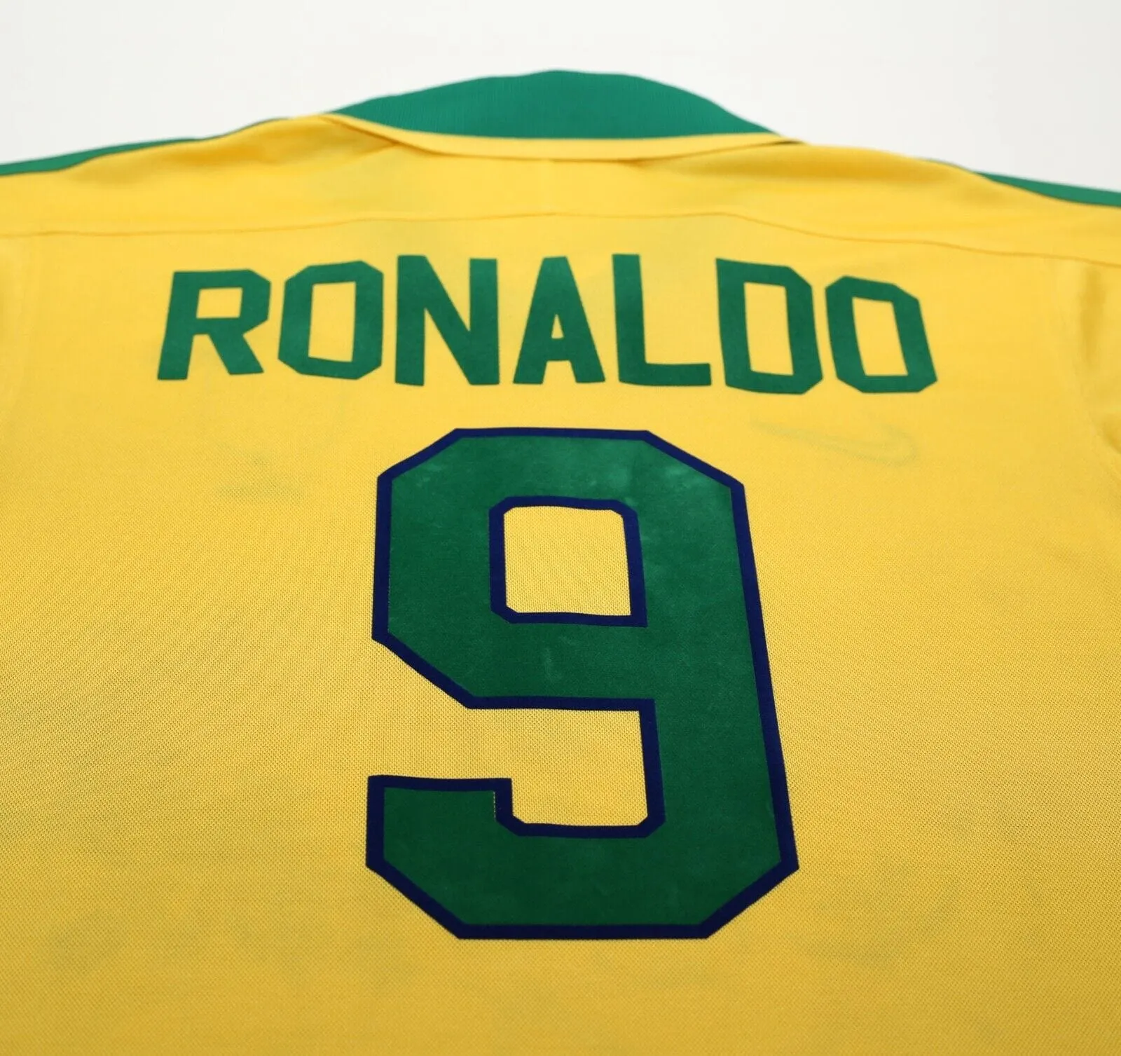 1997/98 RONALDO #9 Brazil Vintage Nike Home Football Shirt (S) Le Tournoi