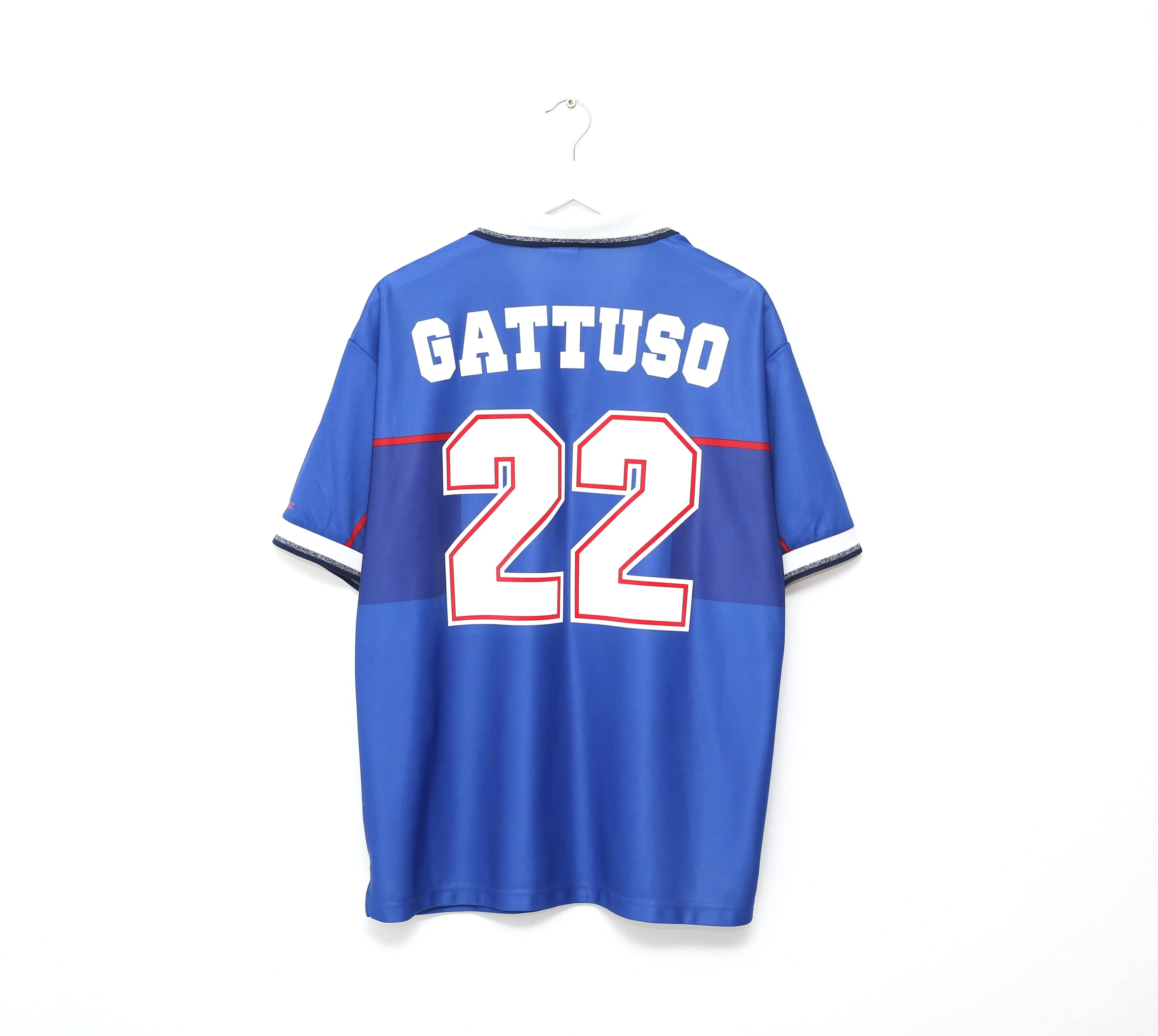 1997/99 GATTUSO #22 Rangers Vintage Nike European Home Football Shirt (XL)