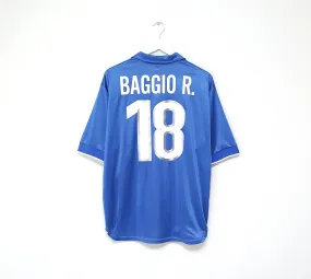 1998/99 BAGGIO .R #18 Italy Vintage Nike Home Football Shirt (XL) WC 98