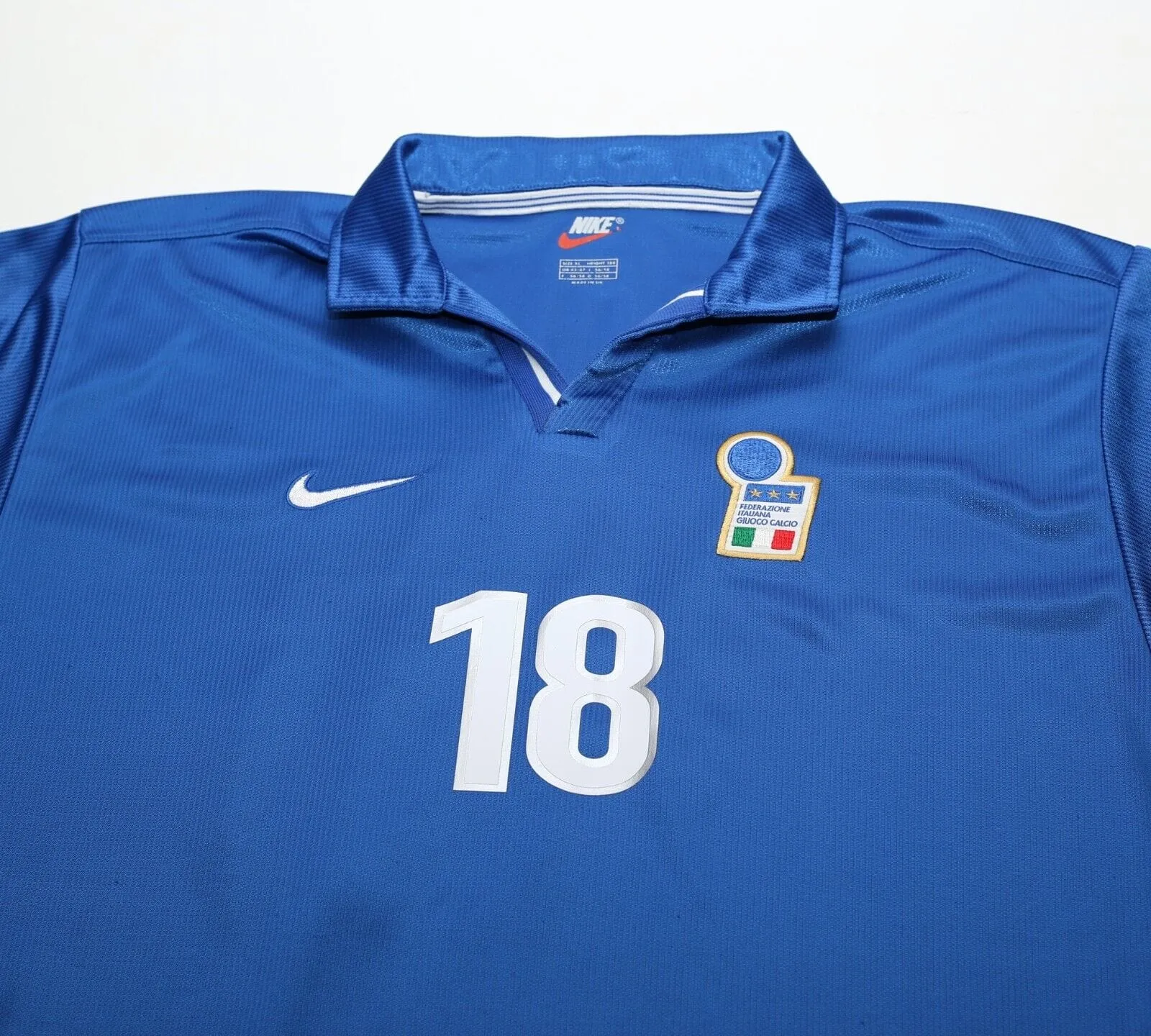 1998/99 BAGGIO .R #18 Italy Vintage Nike Home Football Shirt (XL) WC 98