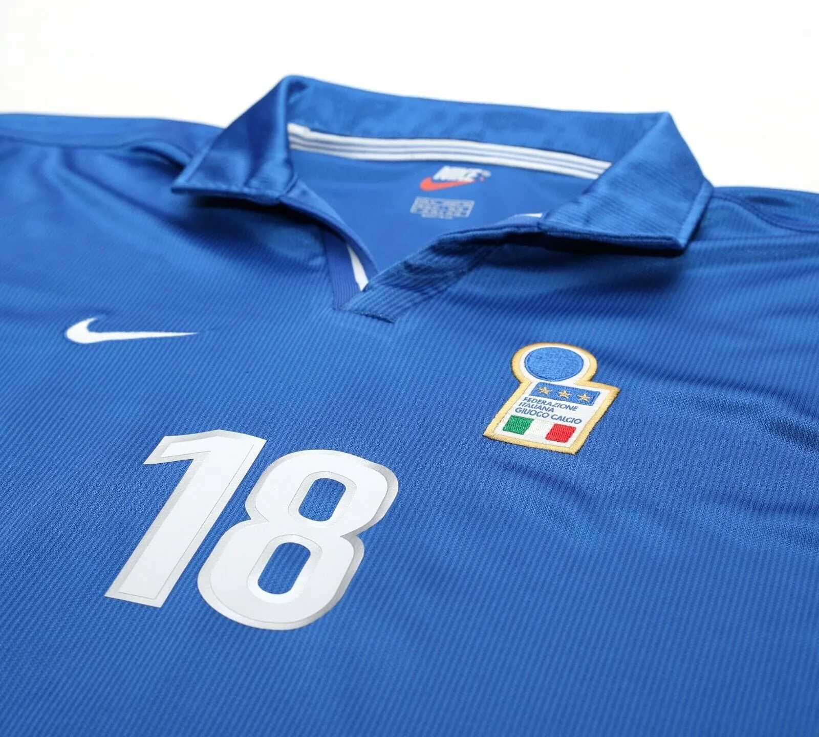 1998/99 BAGGIO .R #18 Italy Vintage Nike Home Football Shirt (XL) WC 98