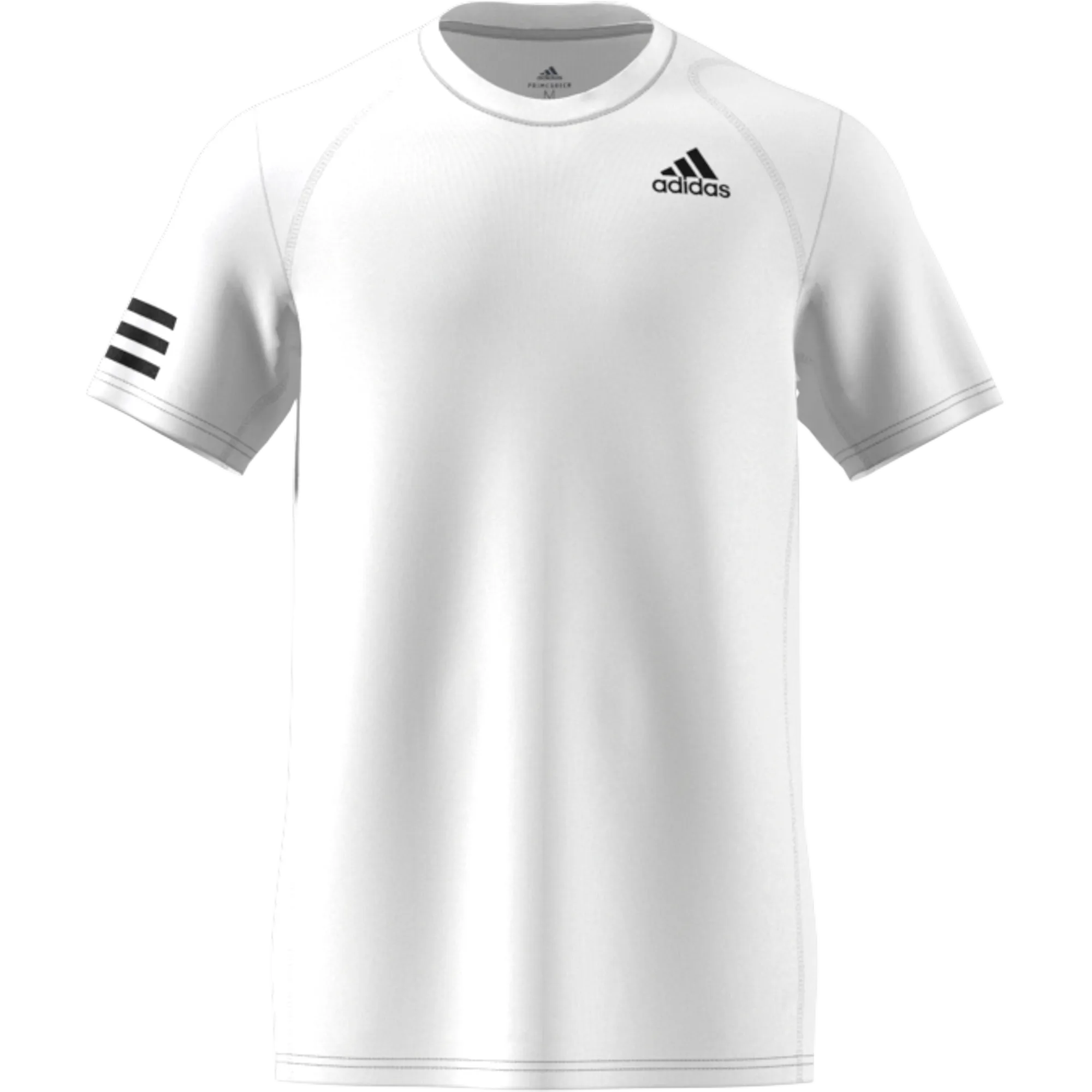 Adidas Club 3-Stripe Tennis T-Shirt - White/Black