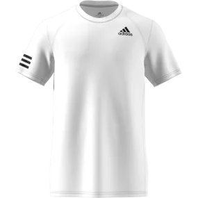 Adidas Club 3-Stripe Tennis T-Shirt - White/Black