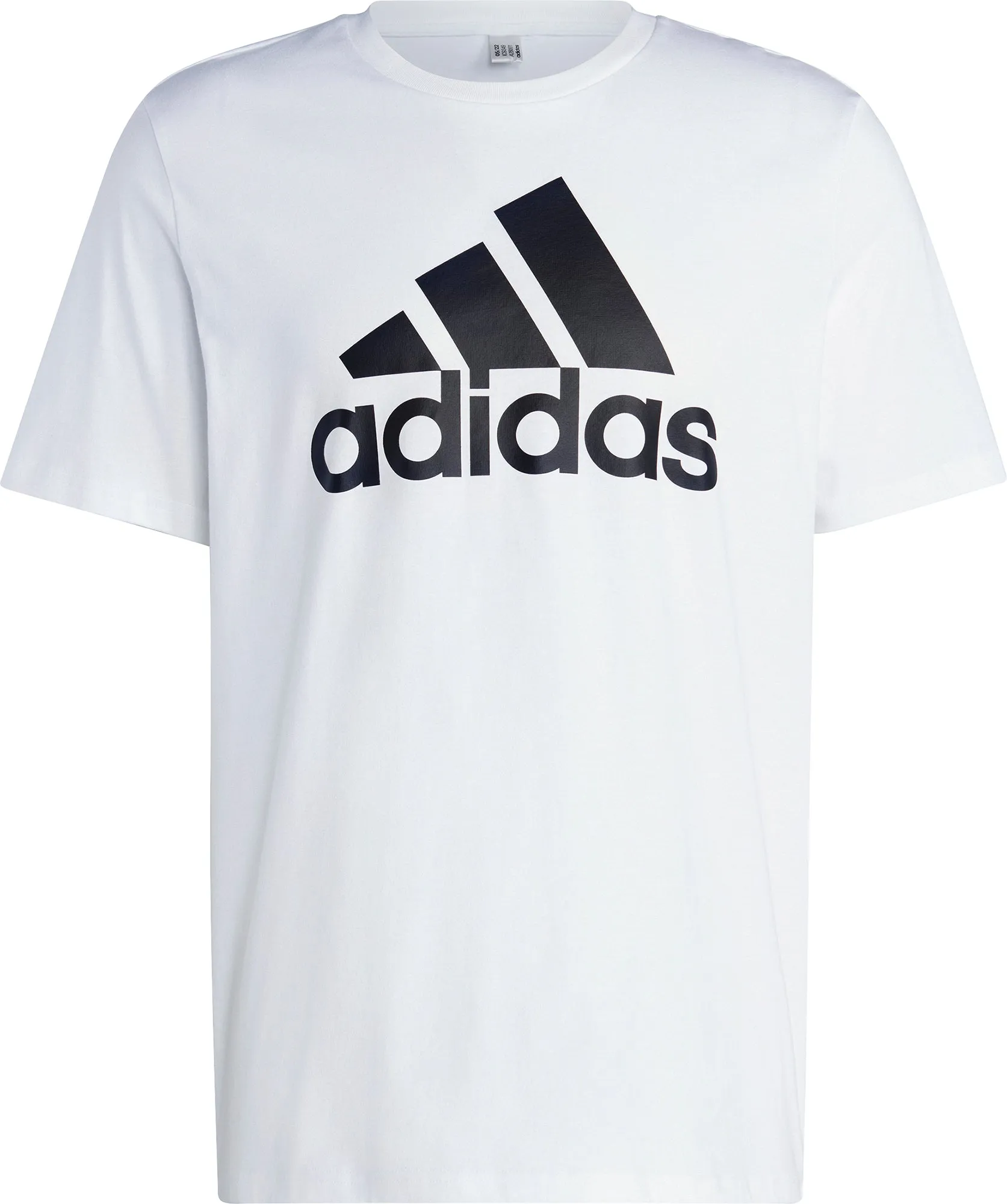 adidas Essentials Big Logo Short Sleeve Mens Top - White