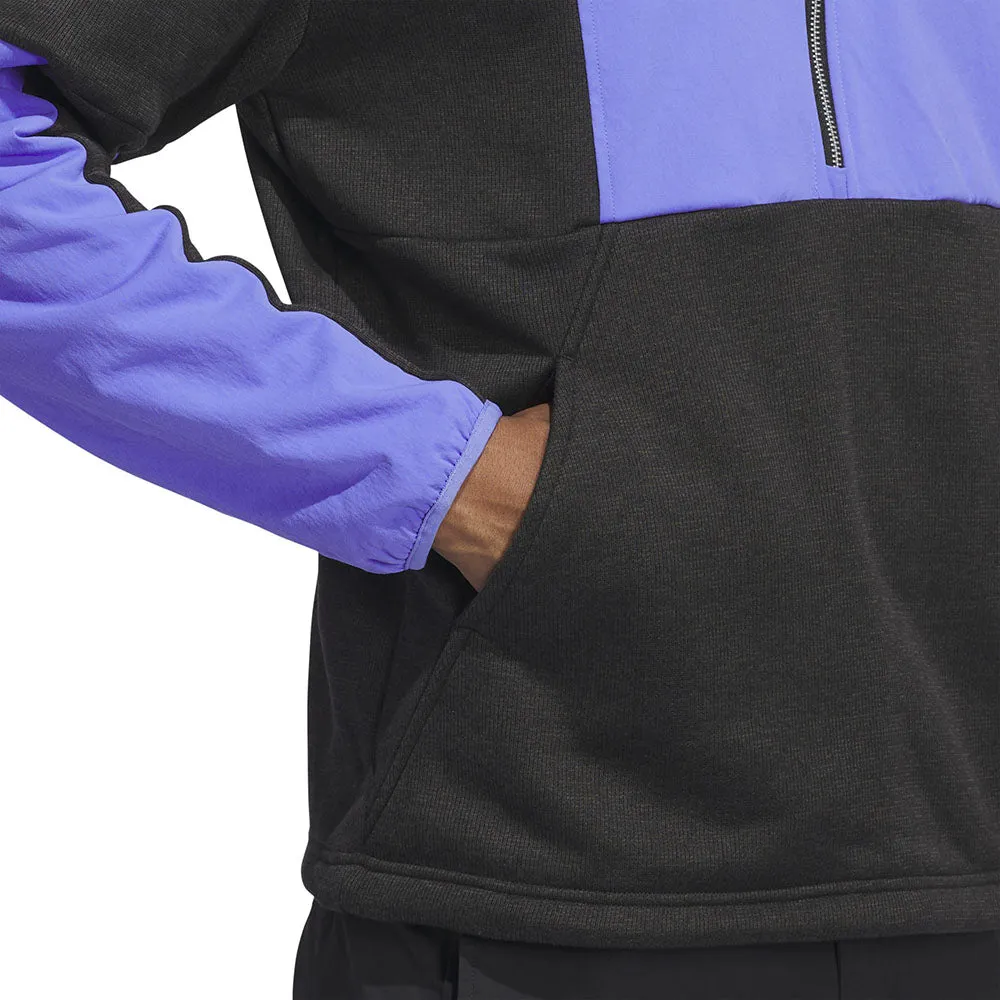 adidas Go-To DWR Hybrid 1/2 Zip Pullover - Black/Cobalt Blue