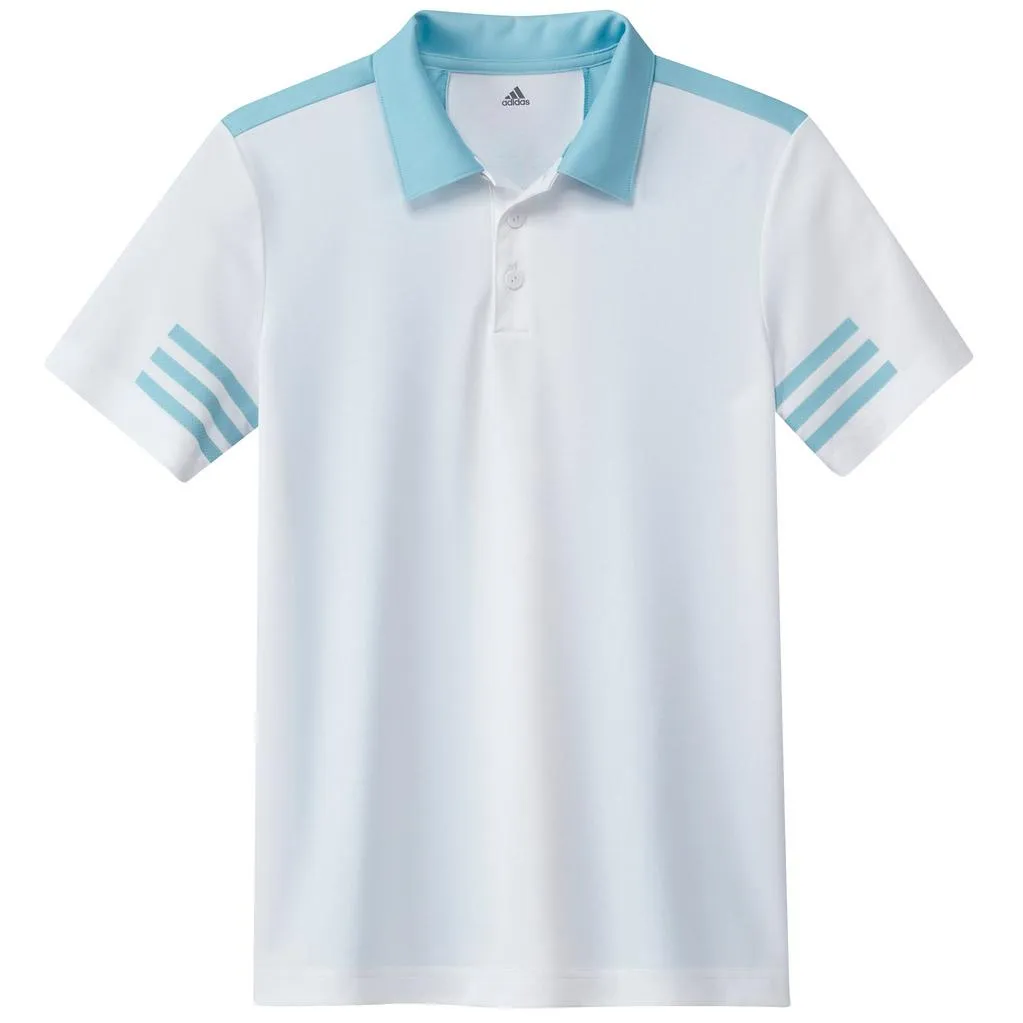 adidas Junior 3-Stripe Colourblock Polo