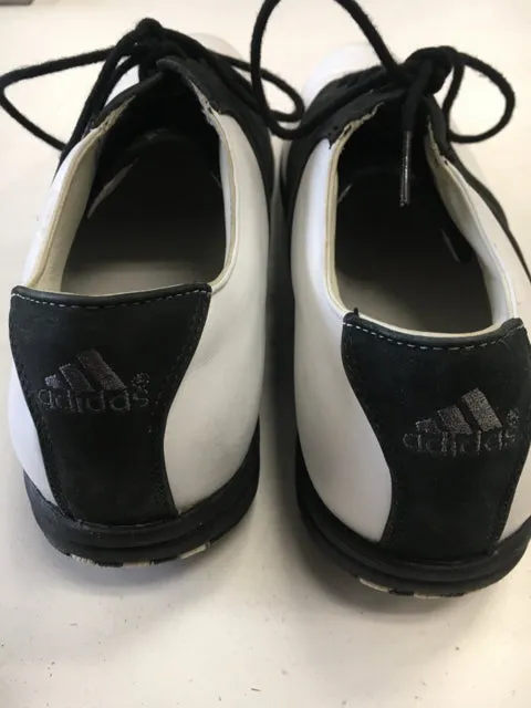 Adidas White/Black Mens Size Specific 12 Used Golf Shoes