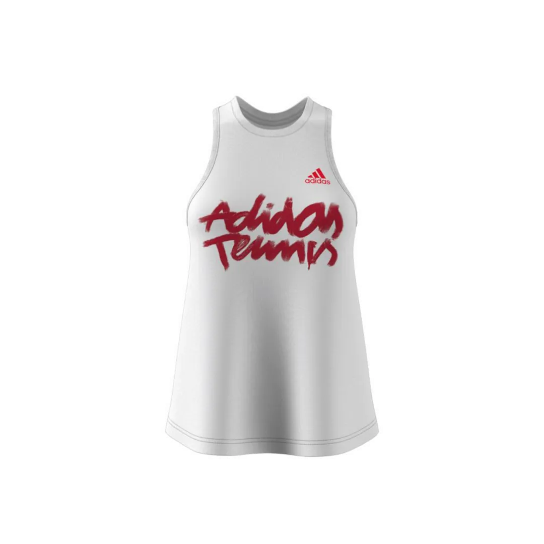 Adidas Womens Graphic Tank - White