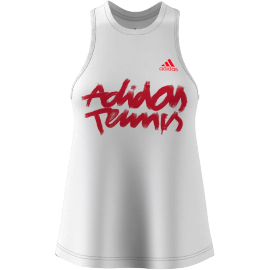 Adidas Womens Graphic Tank - White