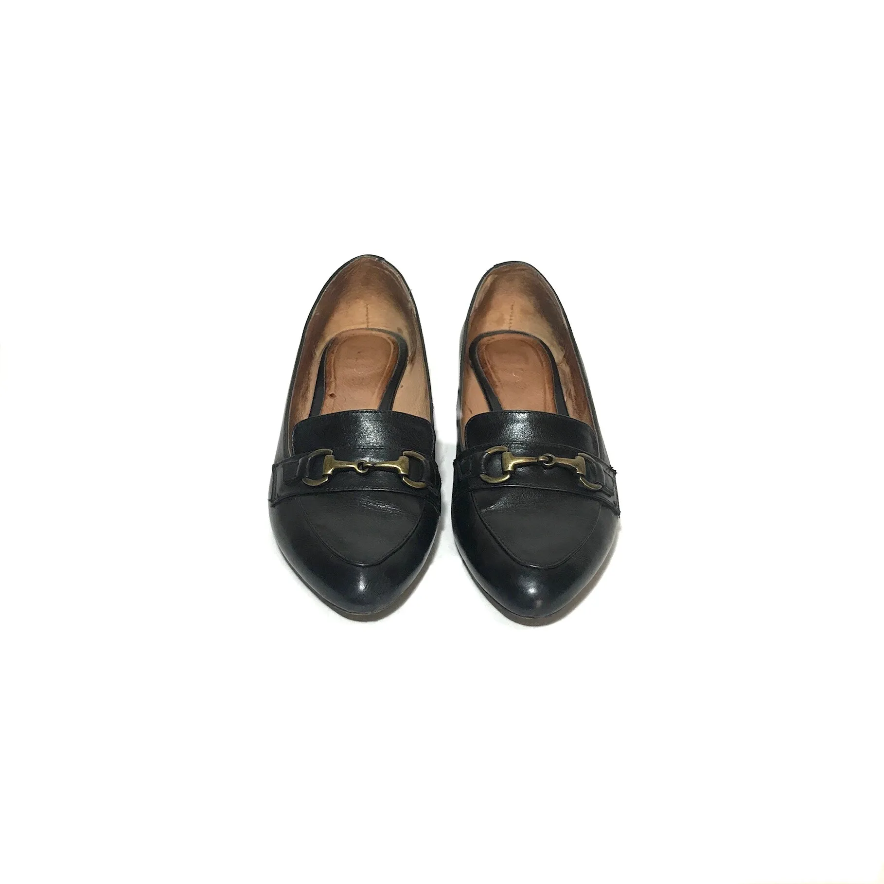 Aldo Black Pointed Loafers | Pre Loved |