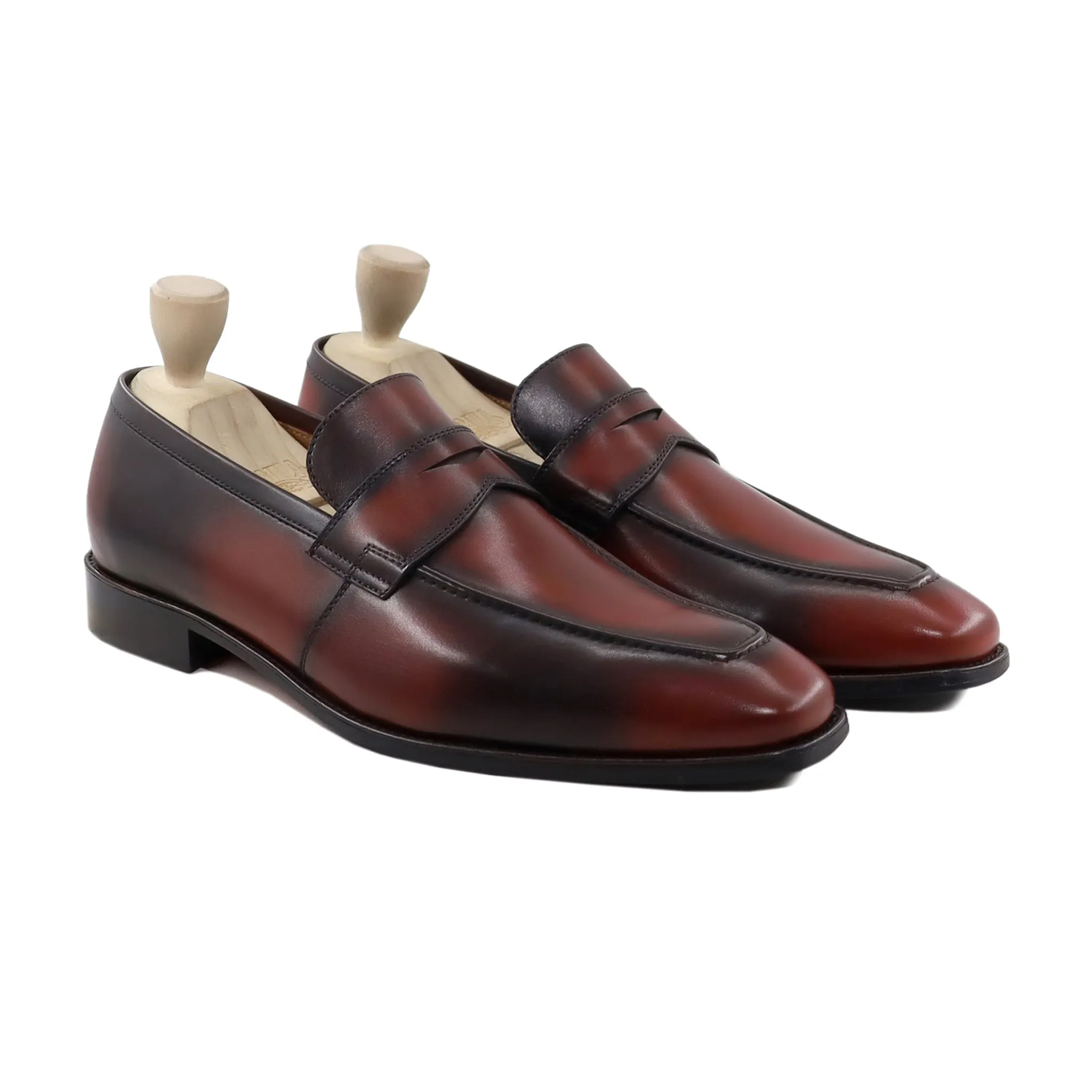 Ansley - Men's Burnished Oxblood Calf Leather Loafer