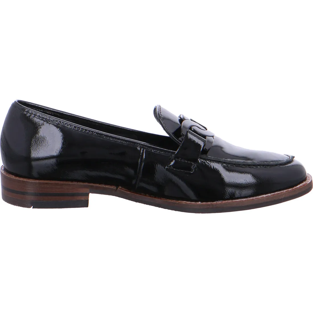 Ara Ladies Kent Buckle Trim Patent Loafer