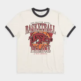 Arkansas Razorbacks "Basketball Palace" Ringer Tee