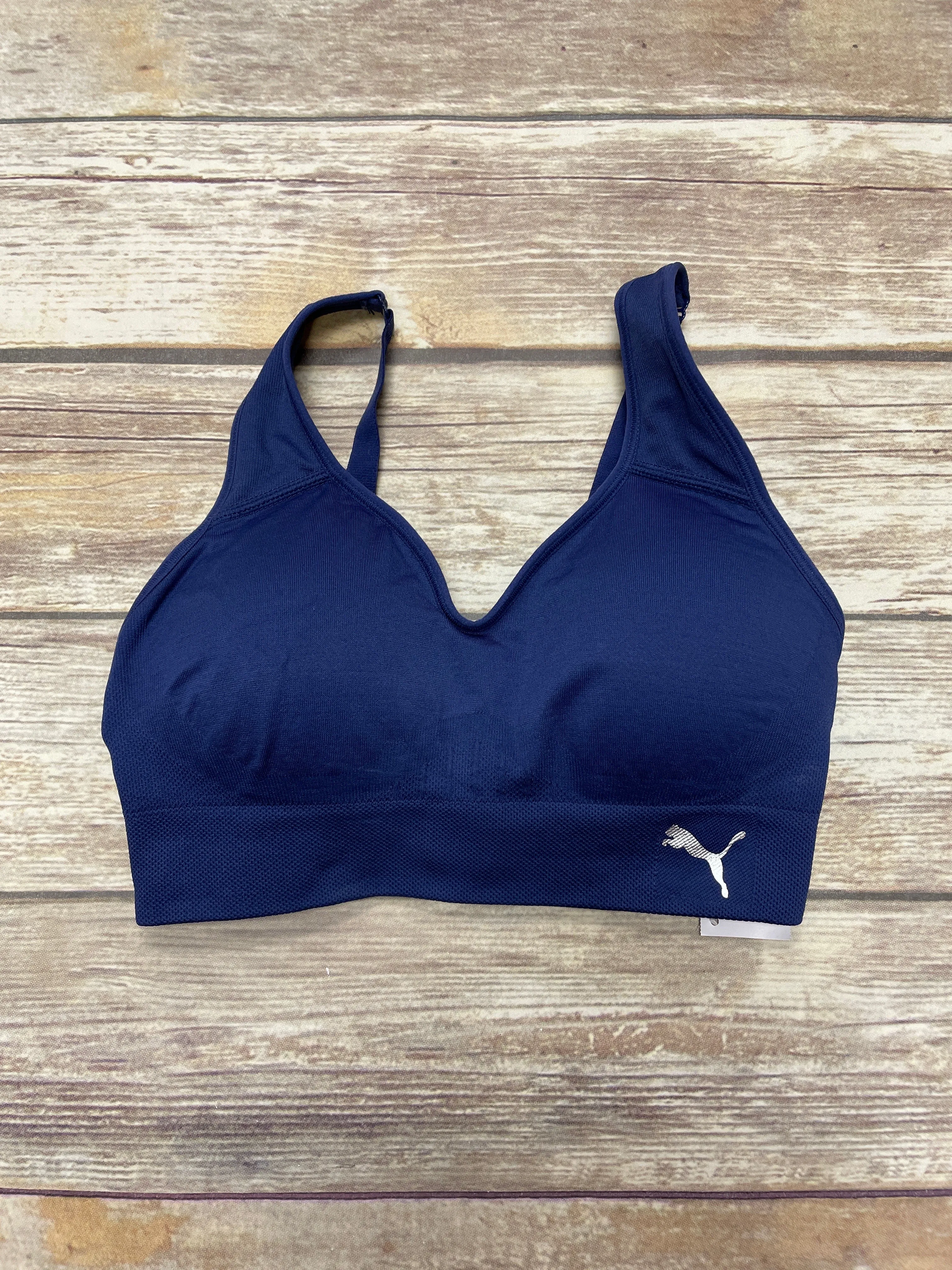 Athletic Bra By Puma In Blue, Size: S