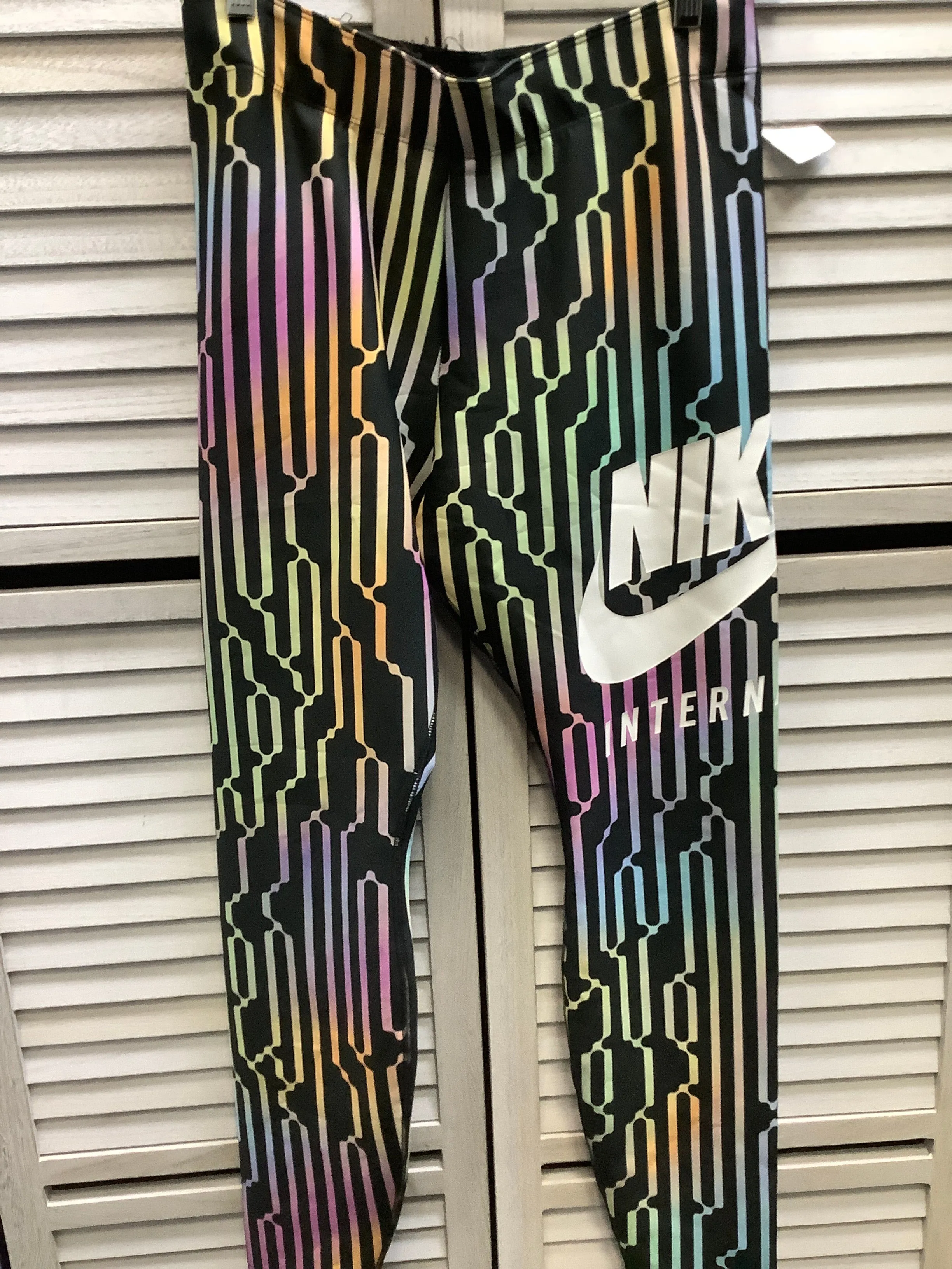 Athletic Leggings By Nike Apparel In Multi-colored, Size: M