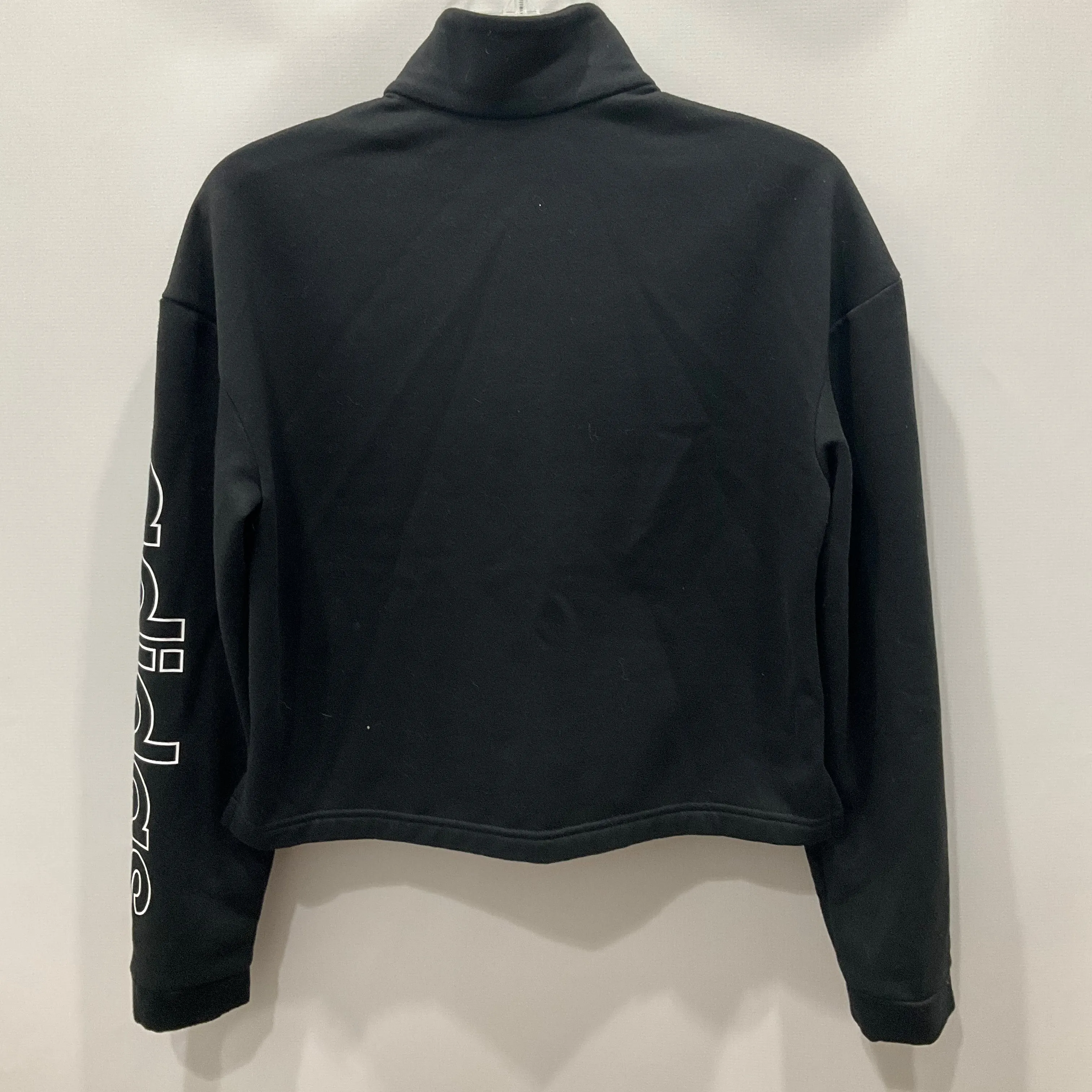 Athletic Sweatshirt Collar By Adidas In Black, Size: M