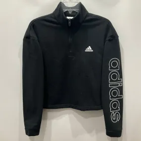 Athletic Sweatshirt Collar By Adidas In Black, Size: M