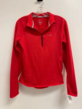 Athletic Sweatshirt Collar By Nike In Red, Size: S