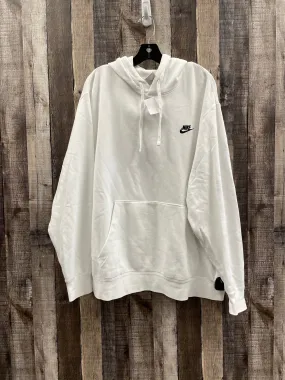 Athletic Sweatshirt Hoodie By Nike In White, Size: Xxl