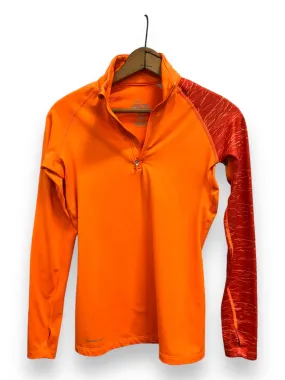 Athletic Top Long Sleeve Collar By Nike Apparel  Size: S