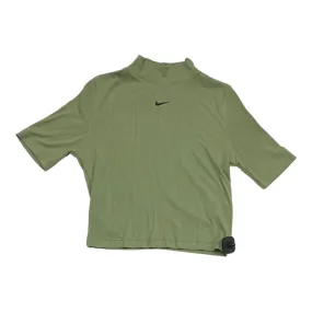 Athletic Top Short Sleeve By Nike In Green, Size: S