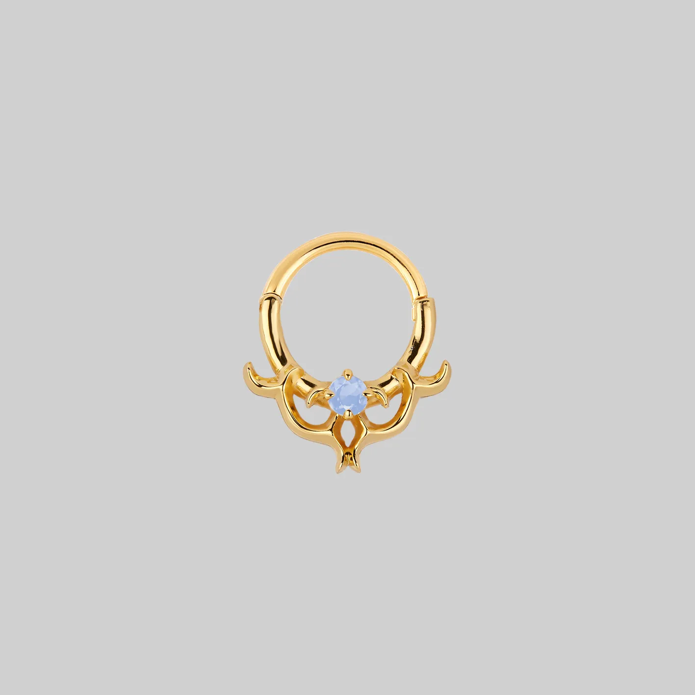 AURORA. Cosmic Waves Opalite Septum Clicker Ring - Gold