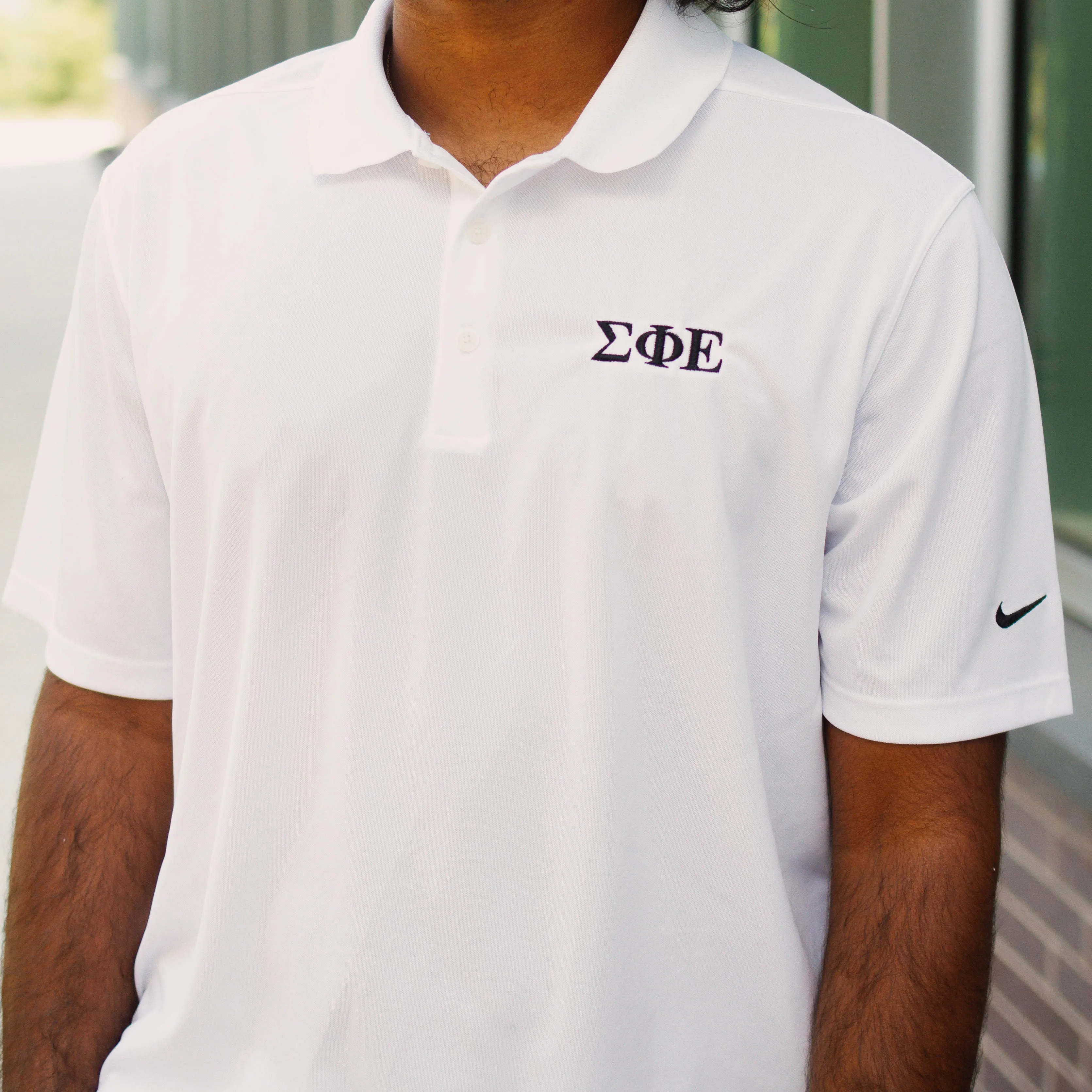 B-Greek - Back to School - Sigma Alpha Epsilon Nike Polo (White)