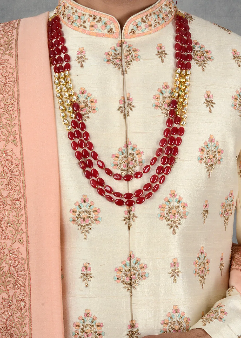 Beige Sherwani | Siddhesh Chauhan