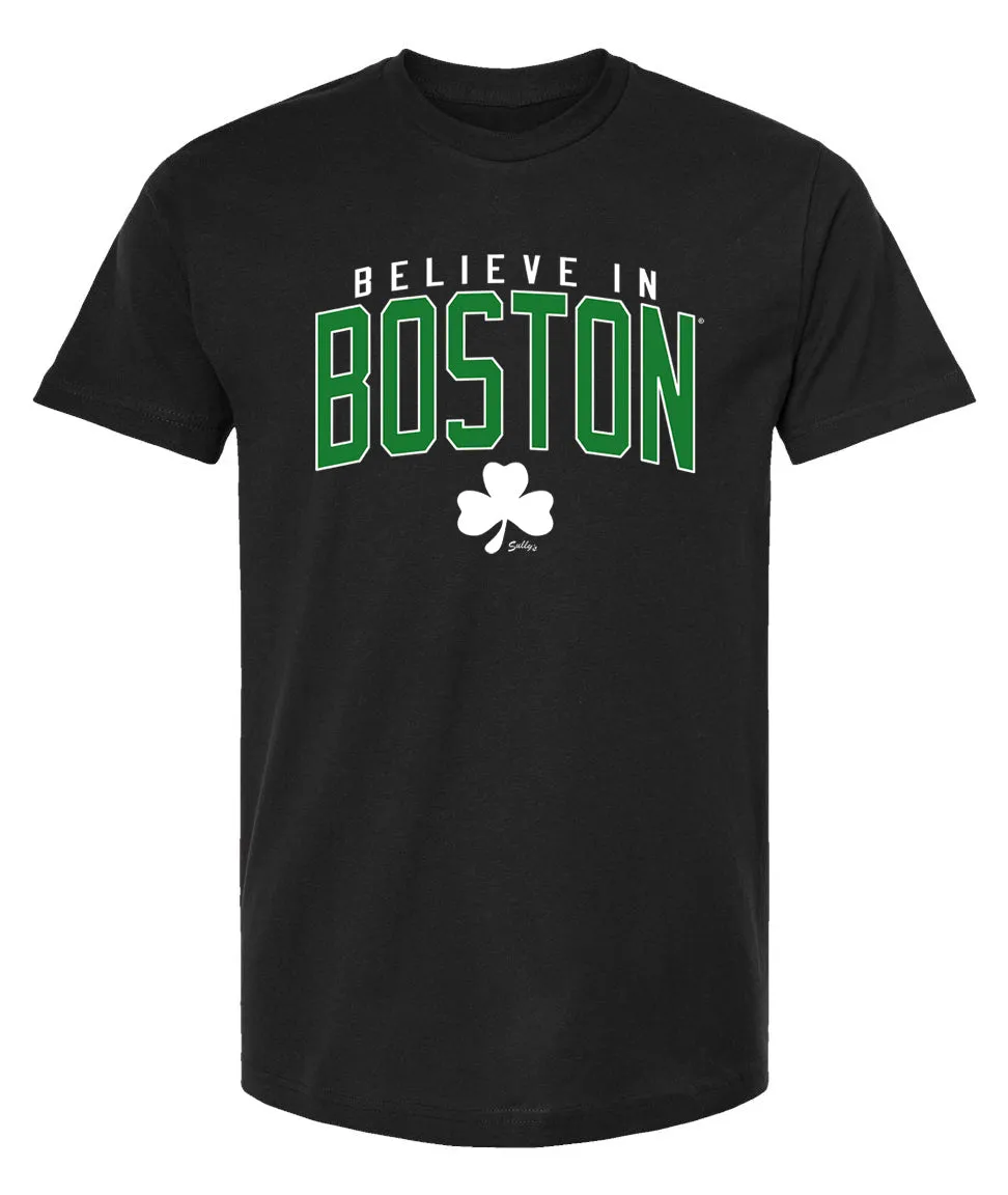 Believe in Boston - Black & Green - T-Shirt