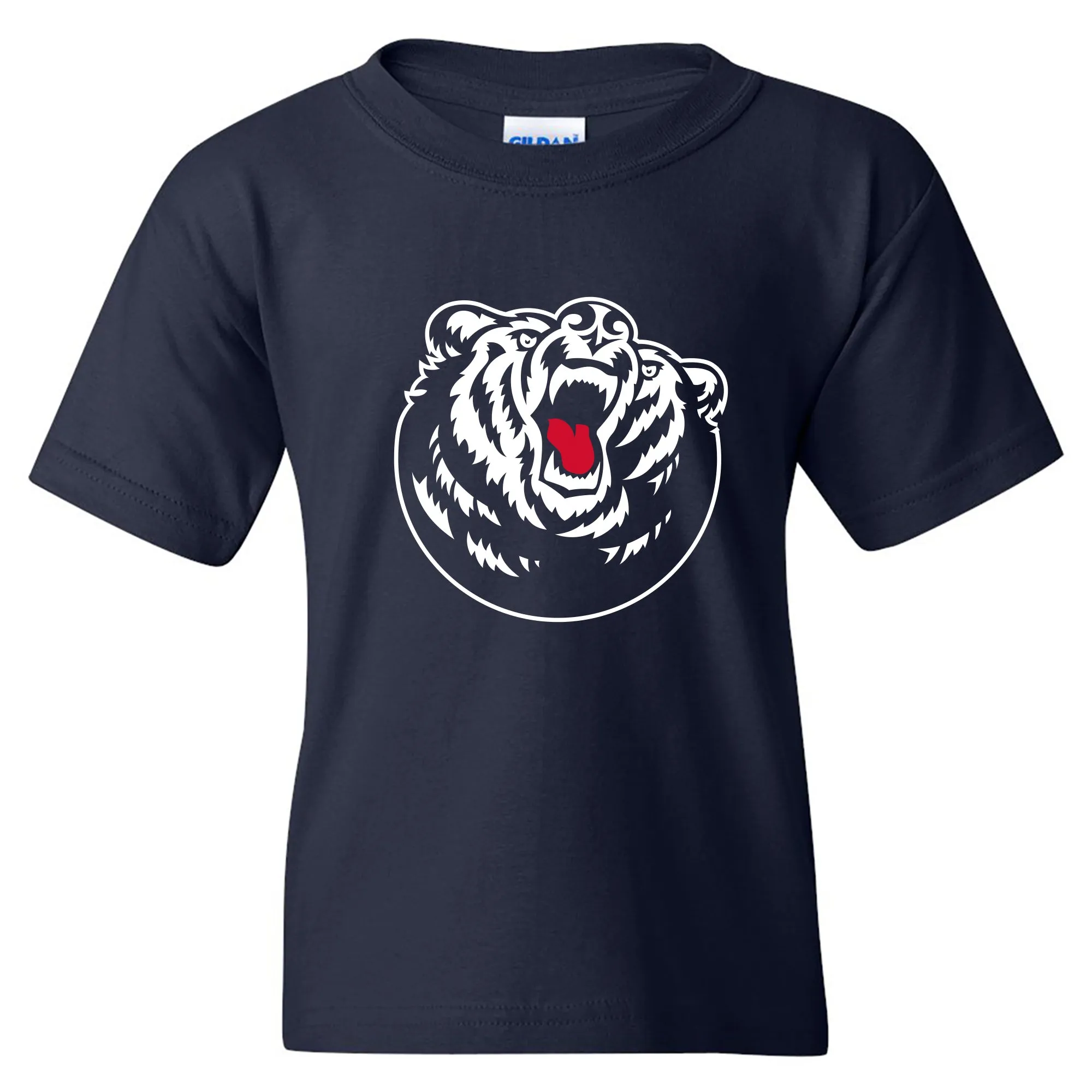 Belmont University Bruins Primary Logo Youth Basic Cotton Short Sleeve T Shirt - Navy