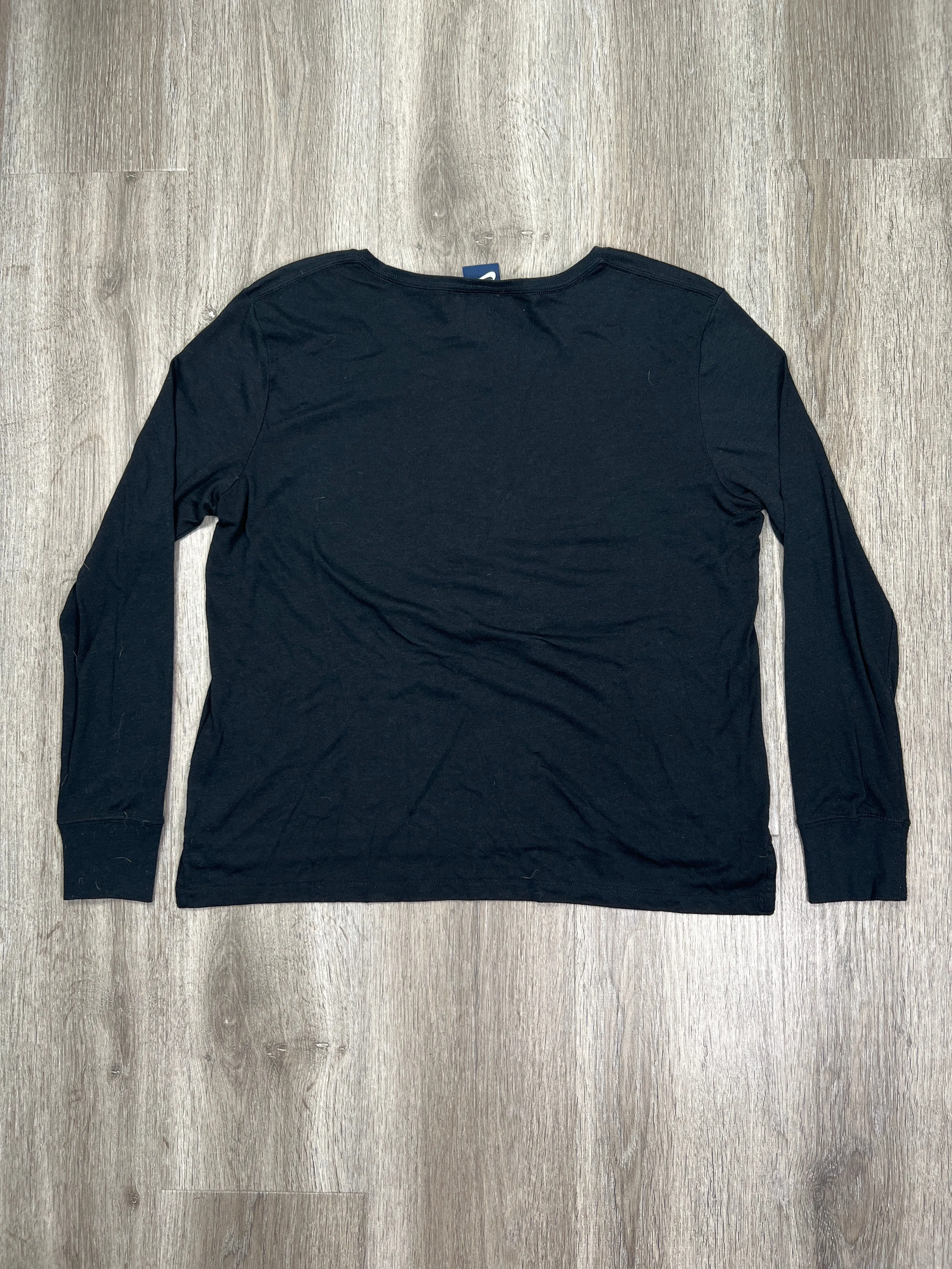 Black Athletic Top Long Sleeve Crewneck Nike Apparel, Size S