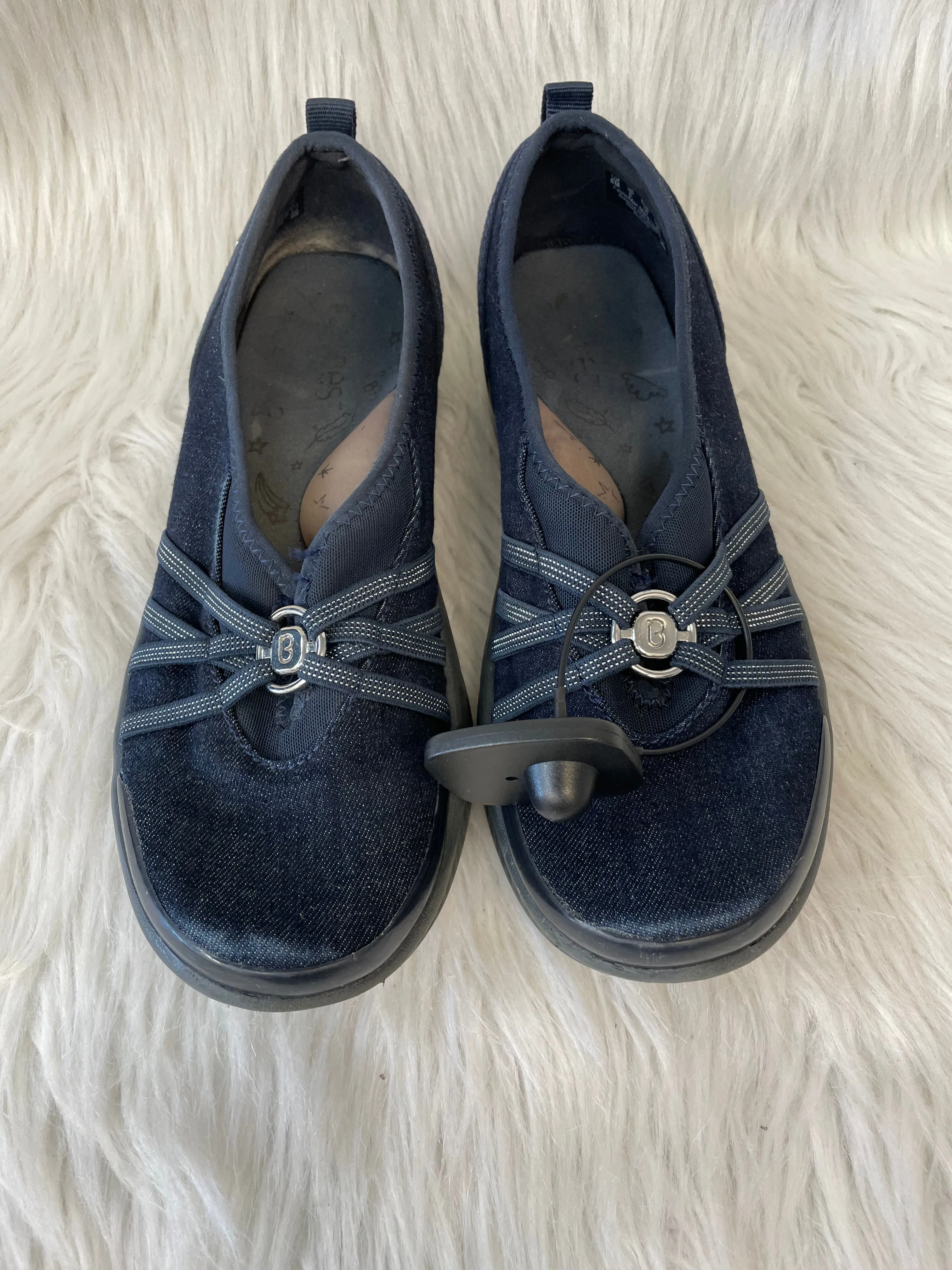 Blue Denim Shoes Flats Bzees, Size 8