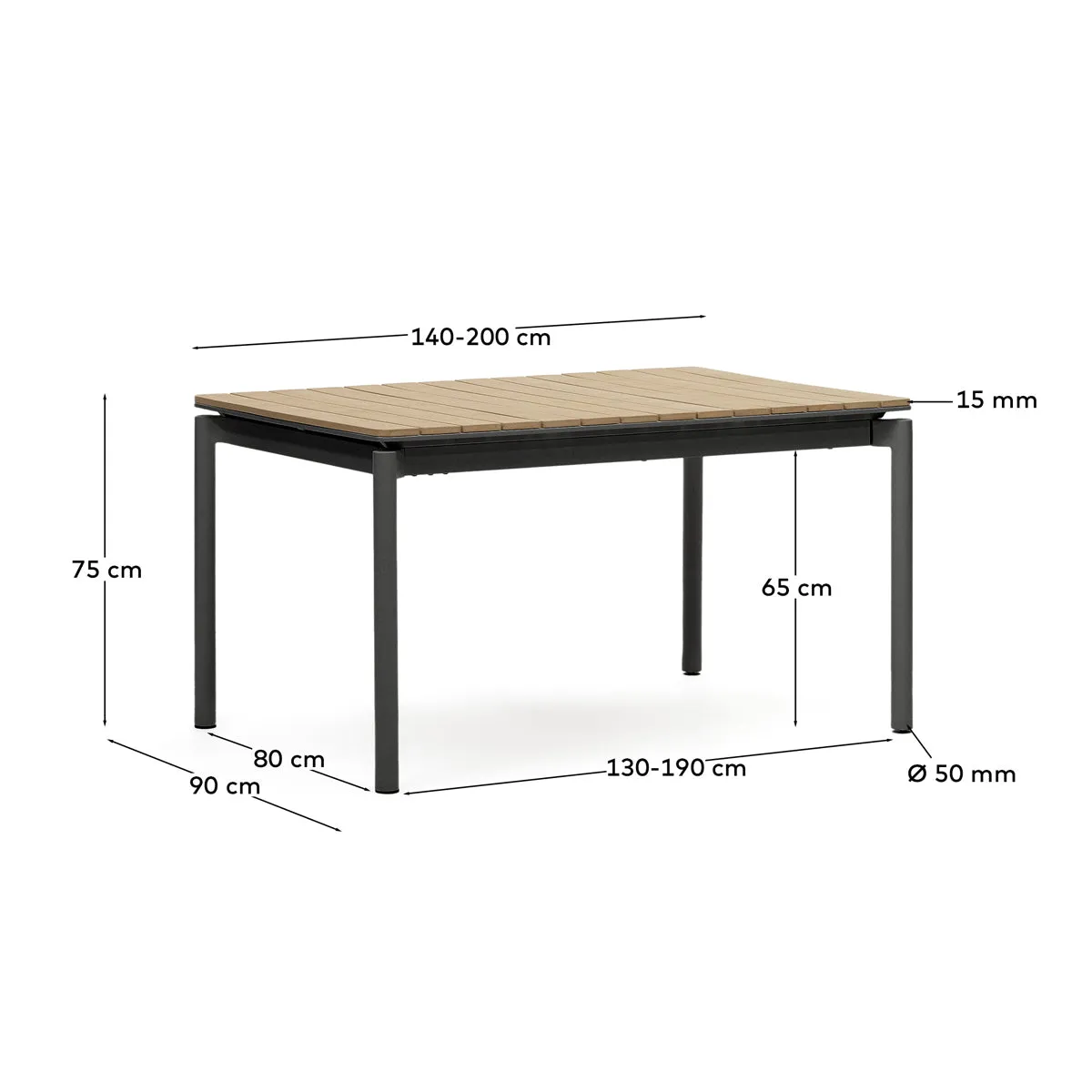 Canyelles Alfresco Extendable Dining Table