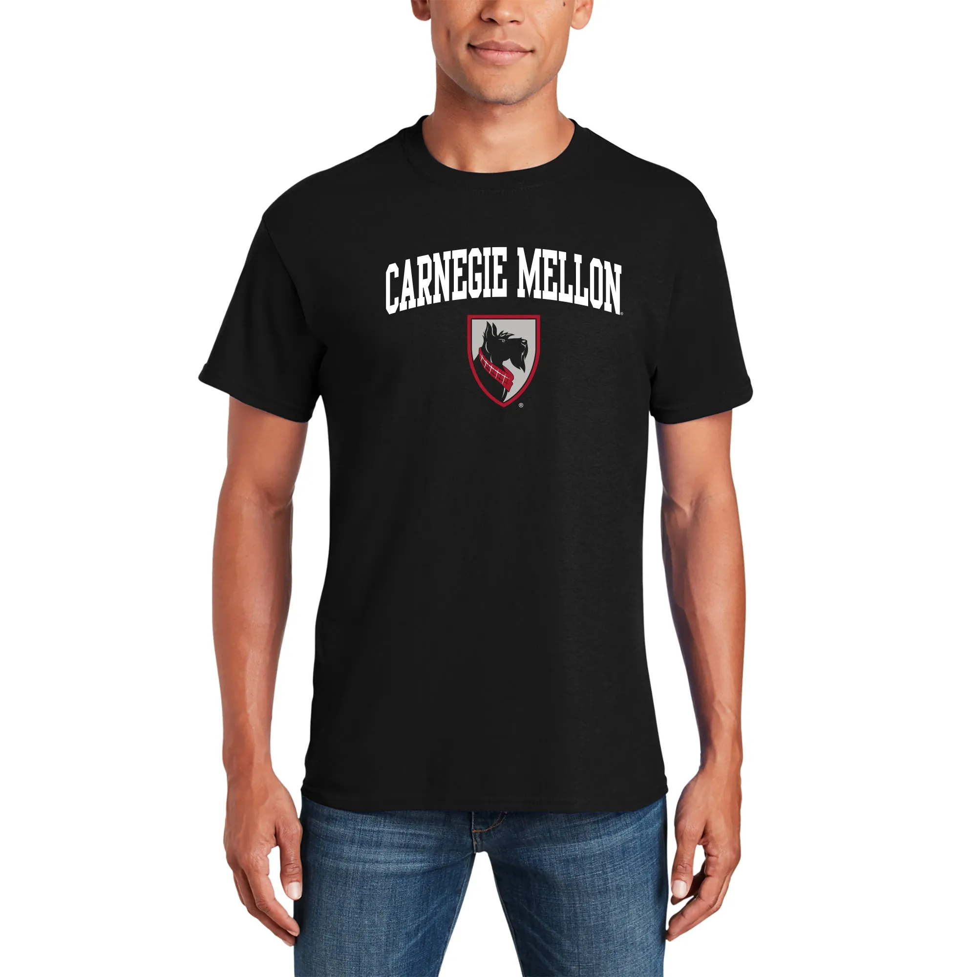 Carnegie Mellon Tartans Arch Logo T Shirt - Black