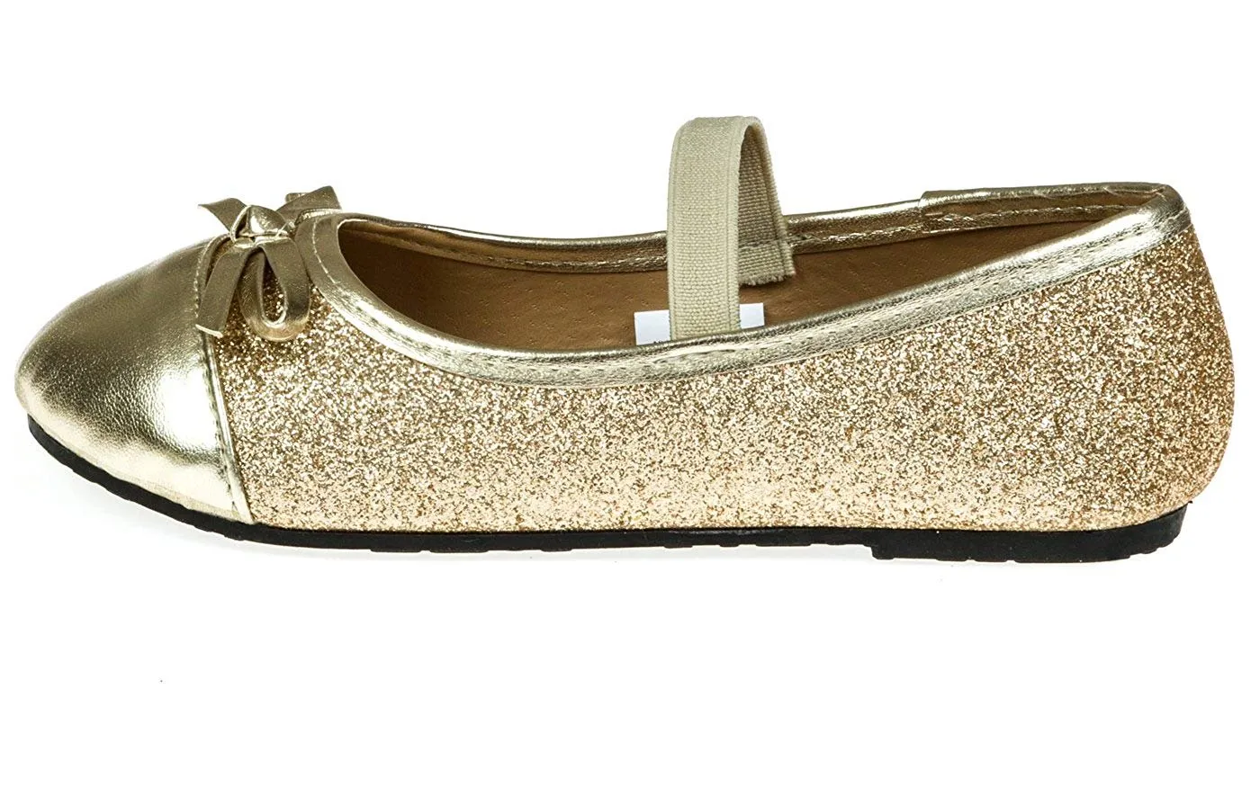 Chatties Toddler Girls Fine Glitter Ballet Flats Size 7/8 - Gold