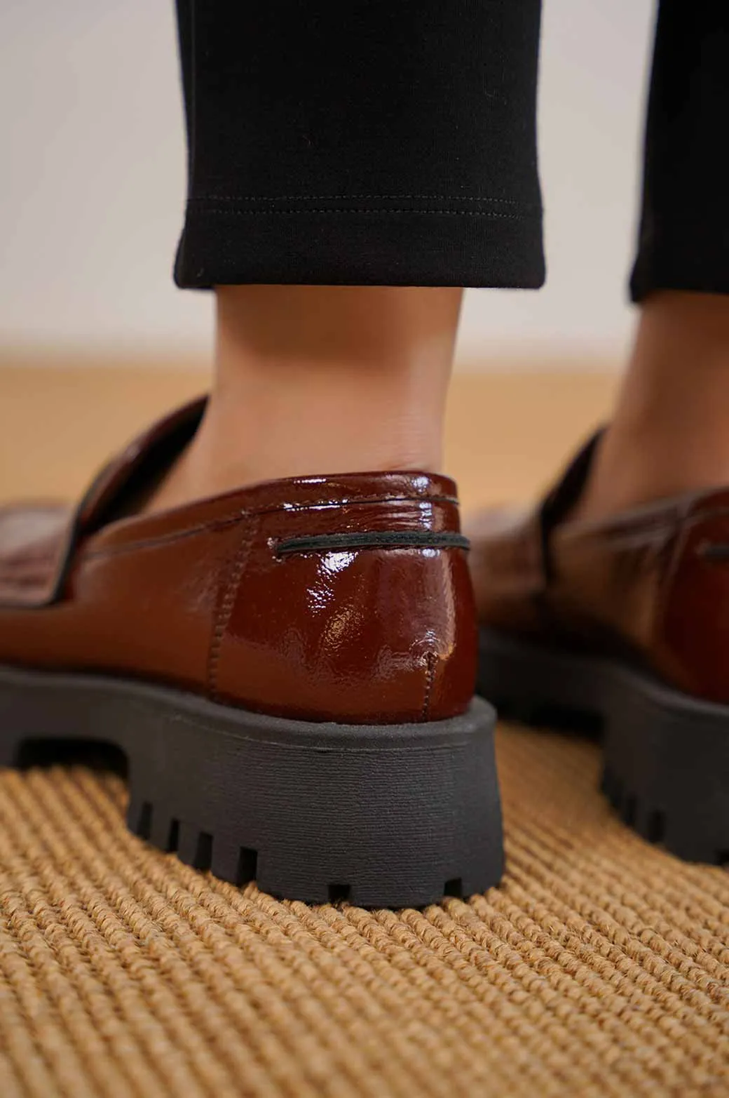 CHUNKY PATENT LOAFERS